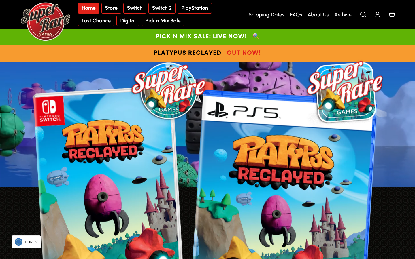 Super Rare Games Homepage